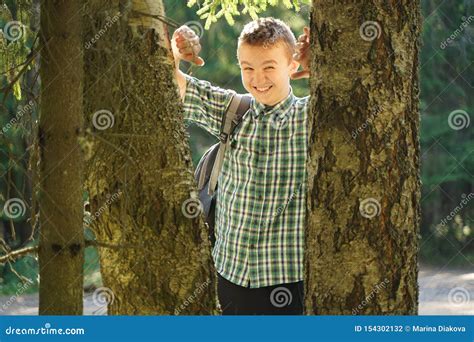 Teenager Boy Walking in the Forest Alone in the Summer Day Stock Photo - Image of enjoyment ...