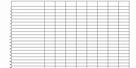 Free Printable 10 Column Spreadsheet