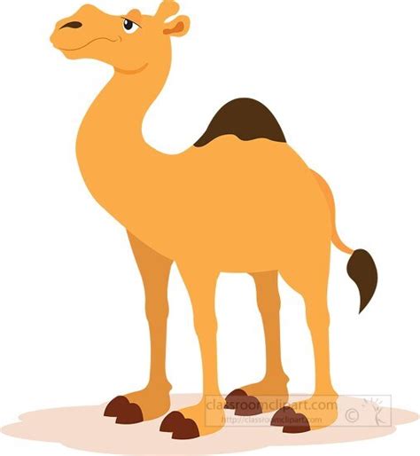 Camel Clipart-one hump camel in the desert clipart