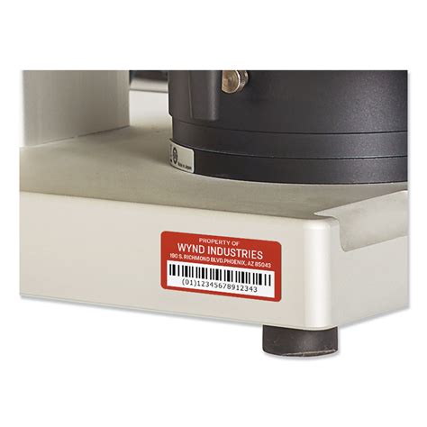 PermaTrack Tamper-Evident Asset Tag Labels, Laser Printers, 0.75 x 1.5, White, 40/Sheet, 8 ...