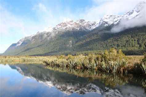 New Zealand - mirror lakes | Mirror lake, Natural landmarks, Lake