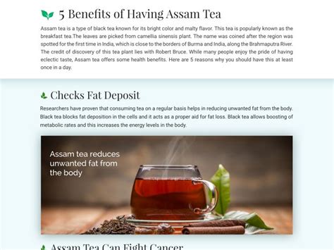 5 Benefits of Having Assam Tea