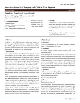 Equations Over Local Monodromies | PDF