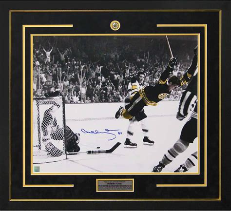 Bobby Orr Boston Bruins Autographed 1970 Cup Winning Goal Spotlight 26x32 Frame #BostonBruins in ...