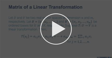 Matrix Associated with a Linear Transformation - Linear Transformations ...