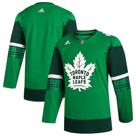 Men's Toronto Maple Leafs Adidas Kelly Green 2023 Patrick's Day Primegreen Authentic Jersey ...