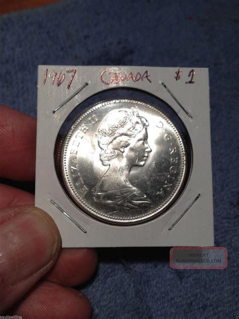 1967 Canada Unc Silver Dollar - 1967 $1 Silver Coin