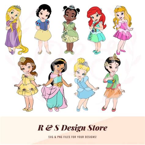 Princess Babies PNG & SVG Files - Etsy UK