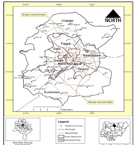 -Map of Kano Metropolis. Source: GIS Lab Bayero University Kano, 2019 ...