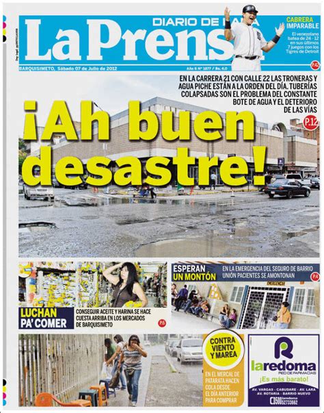 Periódico La Prensa de Lara (Venezuela). Periódicos de Venezuela ...