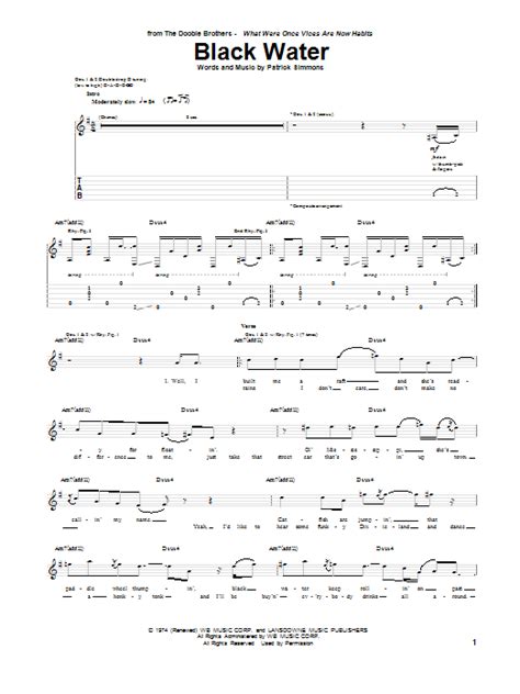 Black Water by The Doobie Brothers - Guitar Tab - Guitar Instructor