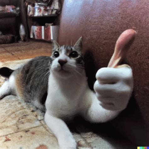 Cat Thumbs Up Meme - Cat Thumbs Up Static - Discover & Share GIFs