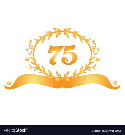 75th anniversary banner Royalty Free Vector Image