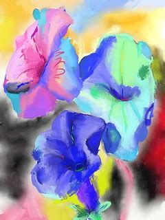 The morning glory flowers digital painting | Naomi Chung's Daydream Art | Flickr
