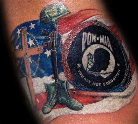 30 POW MIA Tattoo Designs For Men - Veteran Ink Ideas