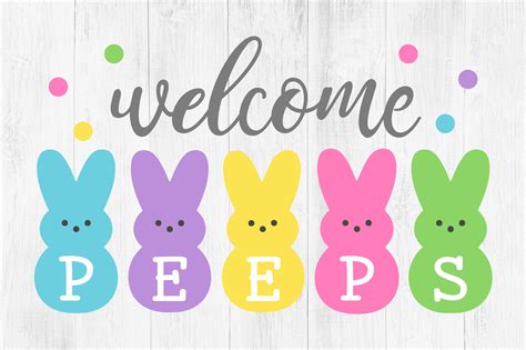 Welcome Peeps SVG, Easter Clipart By Twingenuity Graphics | TheHungryJPEG