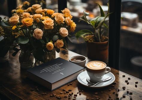 Premium Photo | Book mockup picture a coffee table with a book on it