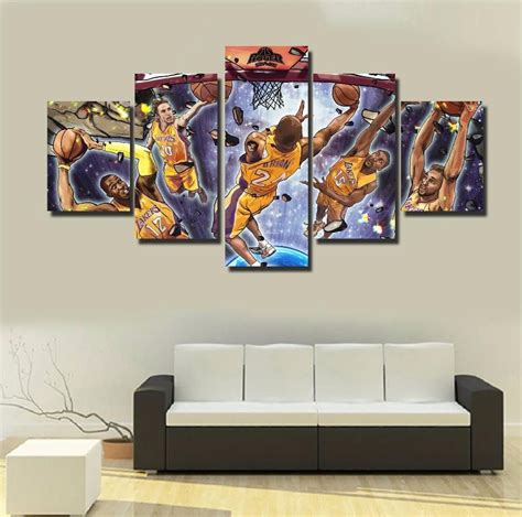 Kobe Bryant from Lakers | 5 Panel Wall Art Canvas Prints