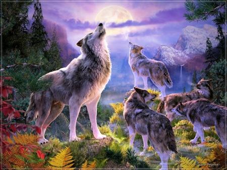 Wolf Pack - Fantasy & Abstract Background Wallpapers on Desktop Nexus ...