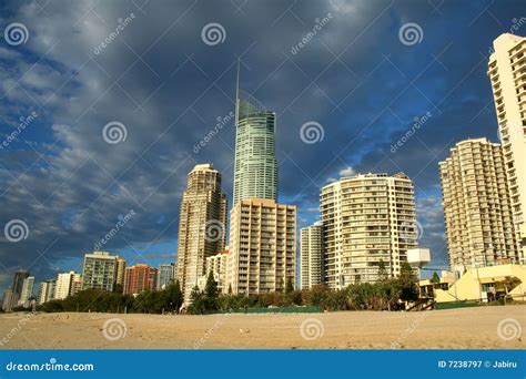 Surfers Paradise Skyline stock image. Image of levels - 7238797