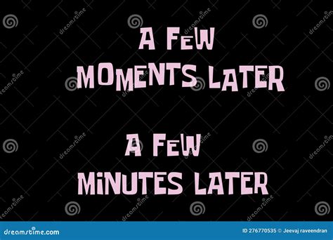 A Few Moments Later -a Few Minutes Later Font Vector Alphabet Stock Vector - Illustration of ...