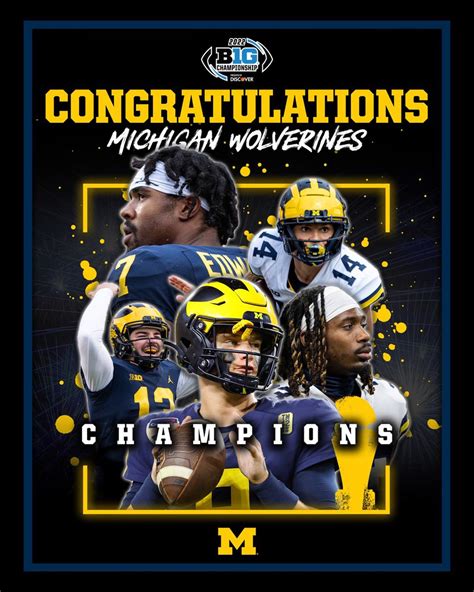 Big Ten Football on Twitter: "🎉〽️ 𝙃𝙖𝙞𝙡 𝙩𝙤 𝙩𝙝𝙚 𝙑𝙞𝙘𝙩𝙤𝙧𝙨! @UMichFootball ...