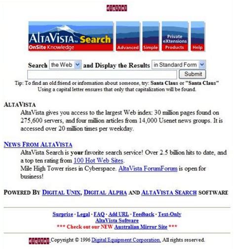 What happened to Altavista - The Silicon Underground