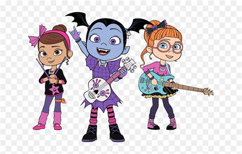 Vampirina Playing With Bridget And Poppy In Band Ghoul, HD Png Download ...