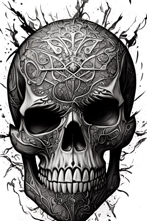 Hyper Realistic Fantasy Skull Art · Creative Fabrica