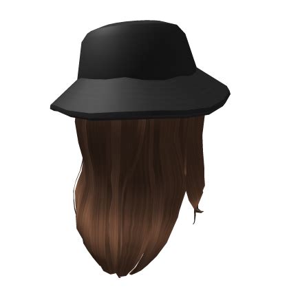 Black Trendy Hat / Brown Hair's Code & Price - RblxTrade