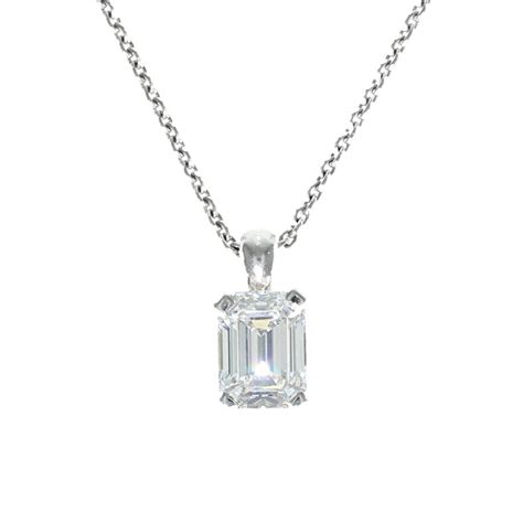 Emerald Cut Diamond Pendant 0.75ct - Royal Exchange Jewellers