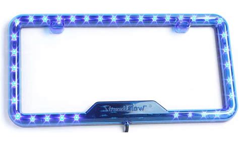 StreetGlow LED License Plate Frame (Neon Blue) Available in 3 colors at Crutchfield