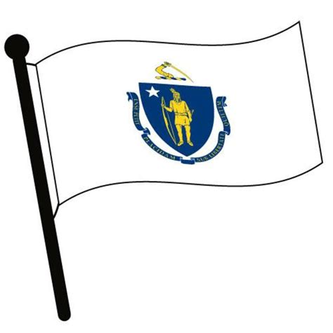 United States Clip Art by Phillip Martin, Massachusetts State Flag - Clip Art Library