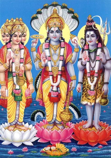 Lord Brahma, Lord Vishnu, Lord Shiva - HinduPad