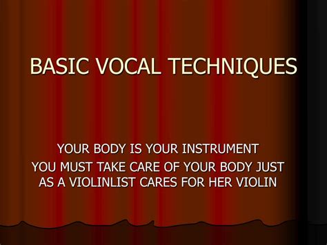 PPT - BASIC VOCAL TECHNIQUES PowerPoint Presentation, free download - ID:5332604