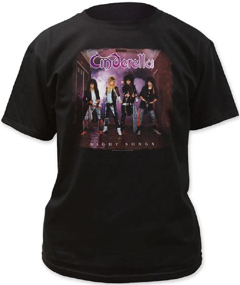 Cinderella Rock Band T-shirt Night Songs Album Cover Men's Black | Cinderella rock band, Album ...