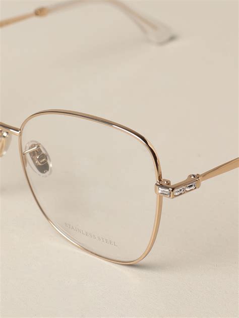 JIMMY CHOO: eyeglasses in acetate and metal - Gold | Jimmy Choo glasses ...