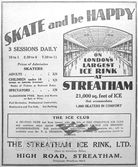 ICE RINK, STREATHAM HIGH ROAD, STREATHAM - LandmarkLandmark