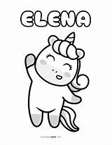 Elena Name Coloring Pages  Nation sketch template