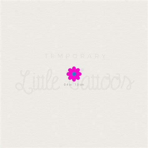 Pink Flower Temporary Tattoo - Set of 3 – Little Tattoos