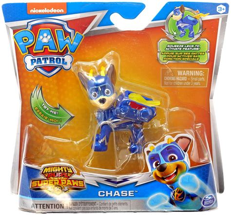 Paw Patrol Mighty Pups Super Paws Chase Figure Spin Master - ToyWiz