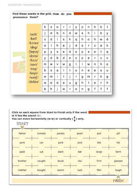 Elementary Pronunciation Games