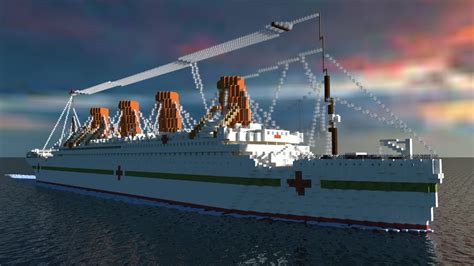 Minecraft Ocean Liner- HMHS Britannic [1:1 Scale][+Sinking Version ...