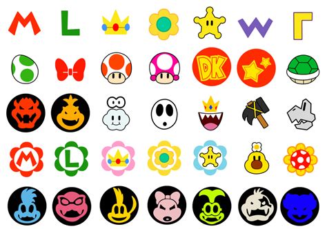 Super Mario Symbols by SuperLakitu on DeviantArt | Super mario tattoo ...