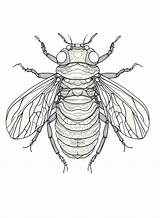Printable Cicada Coloring Page  Free Pages sketch template