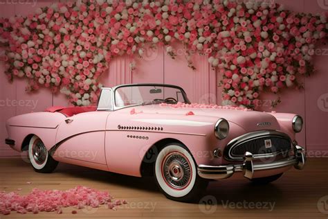 Classic Car Pink Wallpaper Generative AI 32833284 Stock Photo at Vecteezy