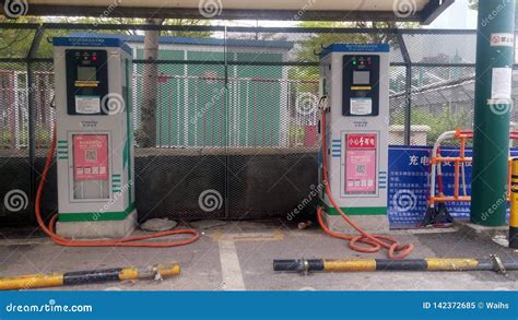 Shenzhen, China: Electric Vehicle Charging Station and Charging ...