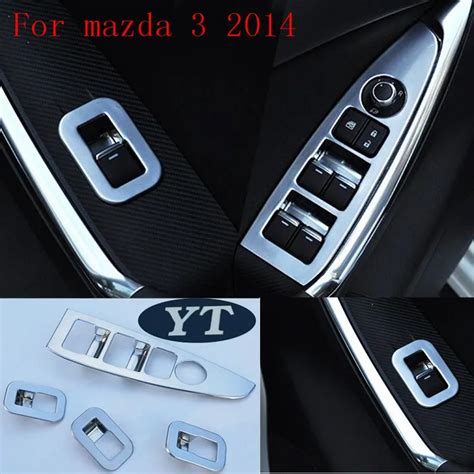 Auto interior accessories, car inner button trim moulding for Mazda 3 ...