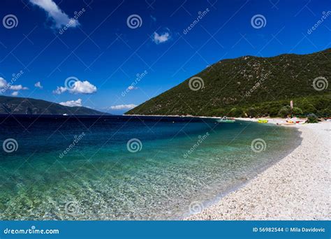 Antisamos Beach Kefalonia stock photo. Image of bridge - 56982544