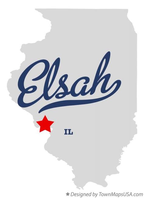 Map of Elsah, IL, Illinois